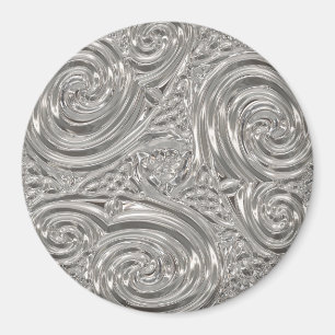 Silver elegant victorian nouveau magnet