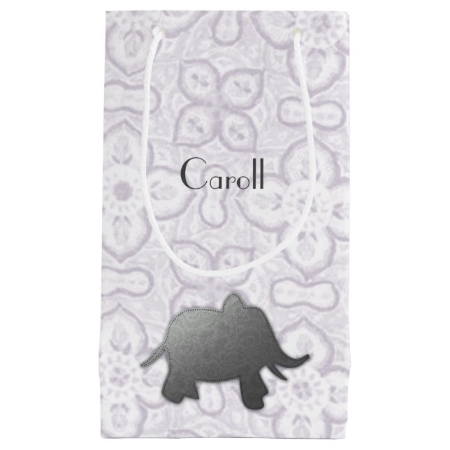 silver elephant - white - gift bag (Front)