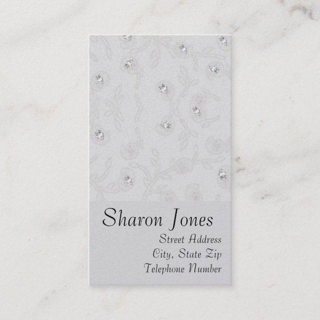 Silver Embossed Business Cards (Front)