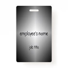 Silver Employee Name Tag Button