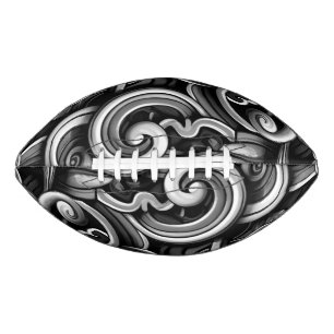 Silver Energy Swirls Football
