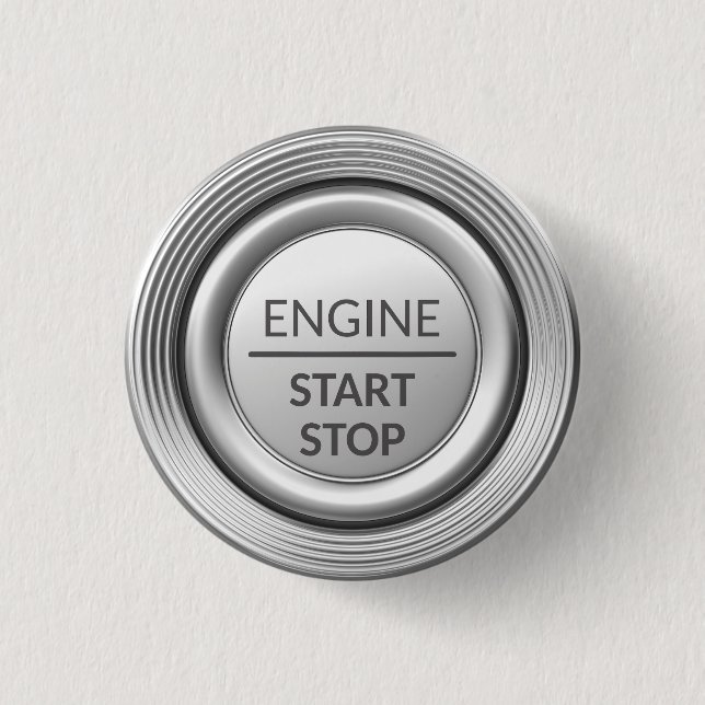 Silver engine start-stop button (Front)