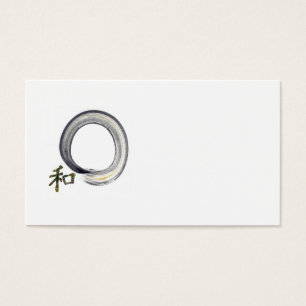 Silver Enso with Kanji character for Harmony