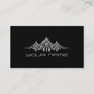 Silver Equalizer DJ Business Card
