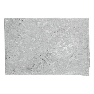 Silver Etched Hibiscus Flowers, Pillow Case