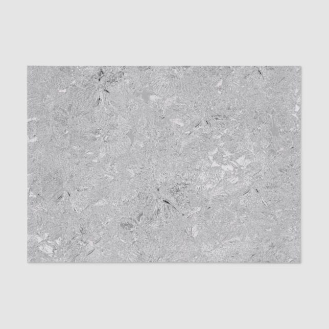 Silver Etched Hibiscus, Tissue Paper (Front)