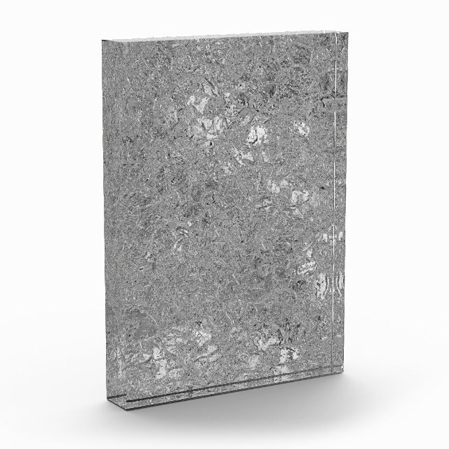 Silver Etched Orchids Design, Photo Block (Left)