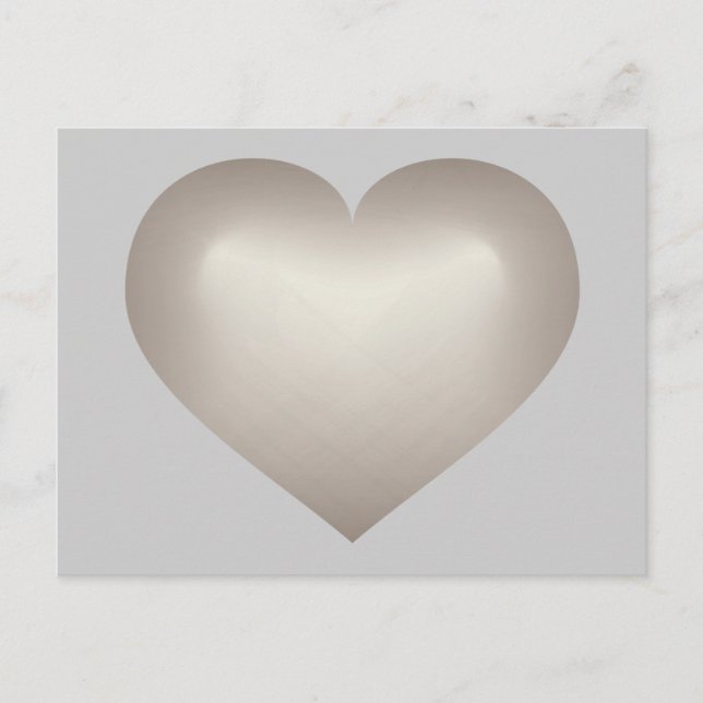 Silver fade heart postcard (Front)