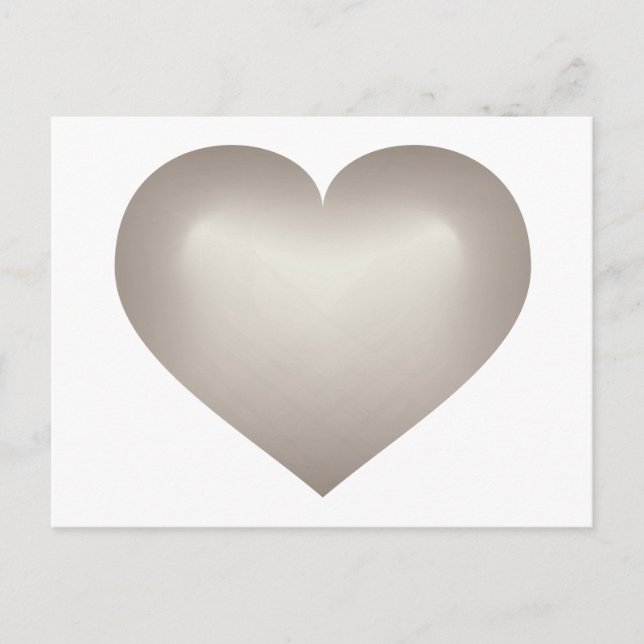 Silver Fade Heart Postcard (Front)