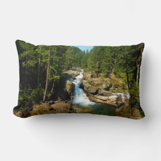 Silver Falls at Mount Rainier National Park Lumbar Cushion