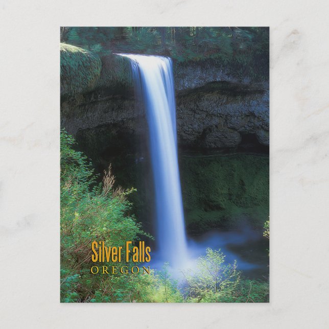 Silver Falls, Oregon Postcard (Front)