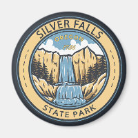 Silver Falls State Park Oregon Badge Vintage