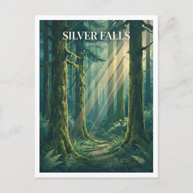 Silver Falls State Park Silverton Oregon Keepsake Postcard (Front)