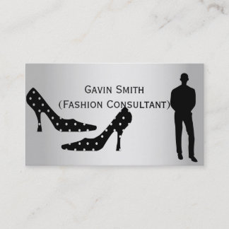 Silver Fashion Consultant Business Cards
