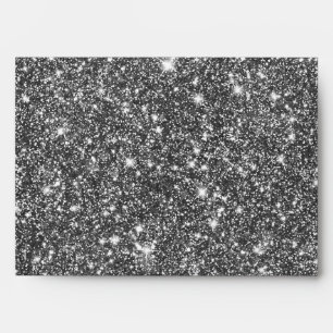 Silver Faux Glitter Shining Pattern Girly Envelopes