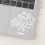 Silver faux glitter sparkles black white Stars<br><div class="desc">Unique faux sparkling personalised sticker fo decoration,  crafts,  celebrations..
Beautiful girly glamourous silver shiny glitters sparkles. Photo of silver sparkles not actual glitter!</div>
