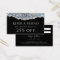 Silver faux iridescent glitter referral card