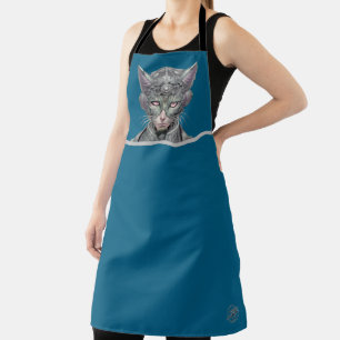 Silver Feline Being Apron
