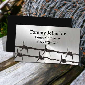 Silver fence Building  Business Card