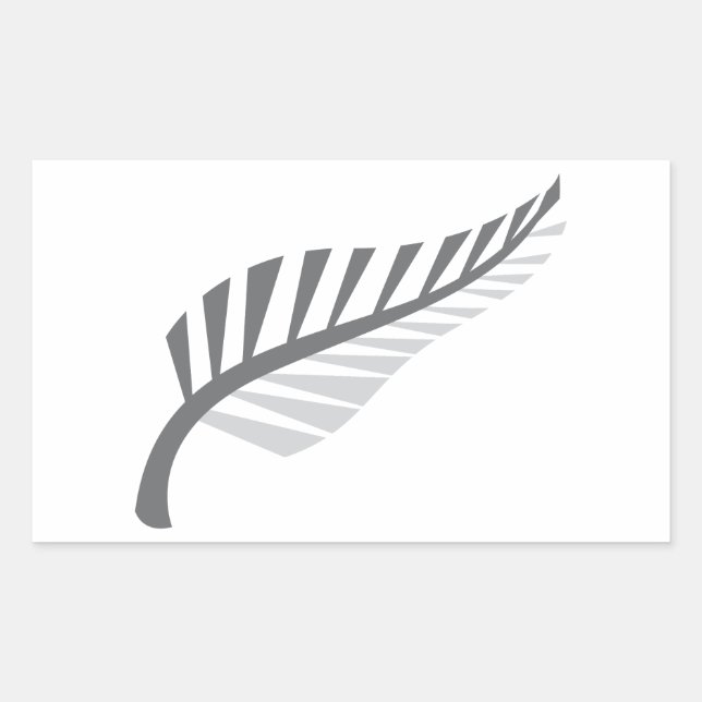 Silver Fern Awesome New Zealand image Rectangular Sticker (Front)