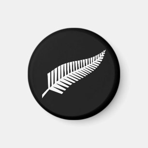 Silver fern flag (NZ) Magnet