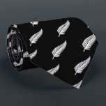 Silver fern flag (NZ) Tie<br><div class="desc">The silver fern motif is associated with New Zealand,  and a silver fern flag may be used as an unofficial flag of New Zealand, 

Image attribution: By Bamse - Own work,  CC BY-SA 3.0,  https://commons.wikimedia.org/w/index.php?curid=5160357</div>