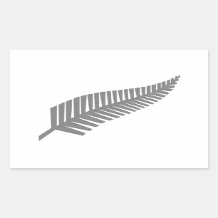 Silver Fern of New Zealand Rectangular Sticker