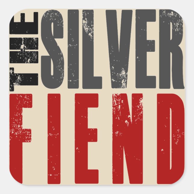 Silver Fiend square decal Sticker (Front)