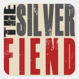 Silver Fiend square decal Sticker
