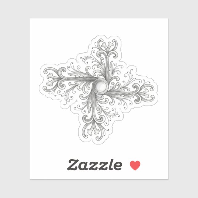 Silver Filigree Pearl Quatrefoil (Sheet)