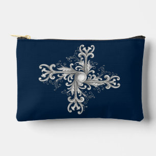 Silver Filigree Pearl Quatrefoil Accessory Pouch