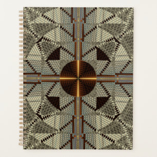 Silver Filigree Scales with Gold Cross Planner