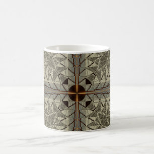 Silver Filigree with Gold Cross Coffee Mug