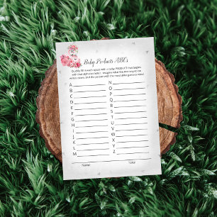 Silver Flamingo Ballerina Baby Products Baby Game Invitation