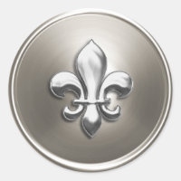 Silver Fleur de Lis Envelope Seal Embossed Look
