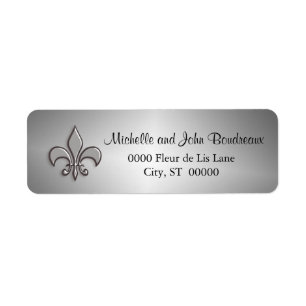 Silver Fleur de Lis Faux Metal