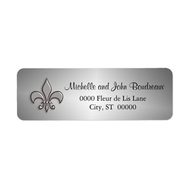 Silver Fleur de Lis Faux Metal (Front)