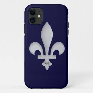 Silver Fleur-de-Lys on iPhone 5 Case-Mate Case
