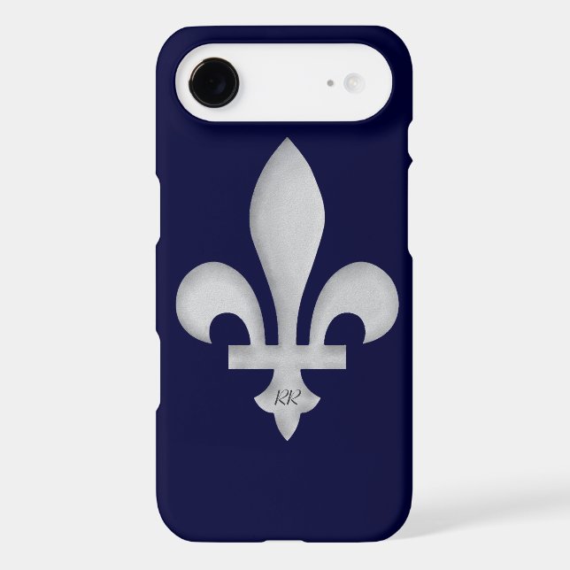 Silver Fleur-de-Lys on iPhone 6 Case (Back)