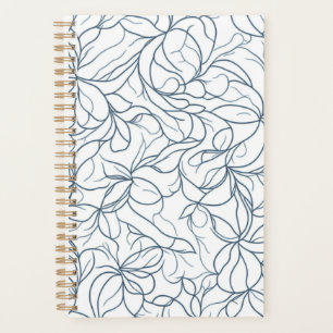 Silver Floral Pattern  Planner