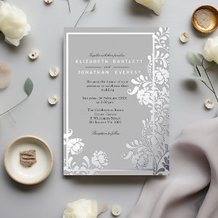 Silver Florals and Elegant Grey