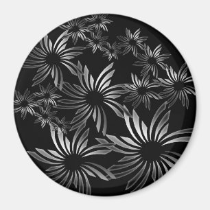Silver Flowers Magnet