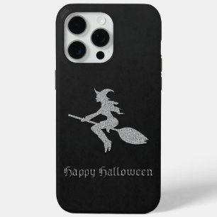 Silver Flying Witch Halloween iPhone 15 Pro Max Case