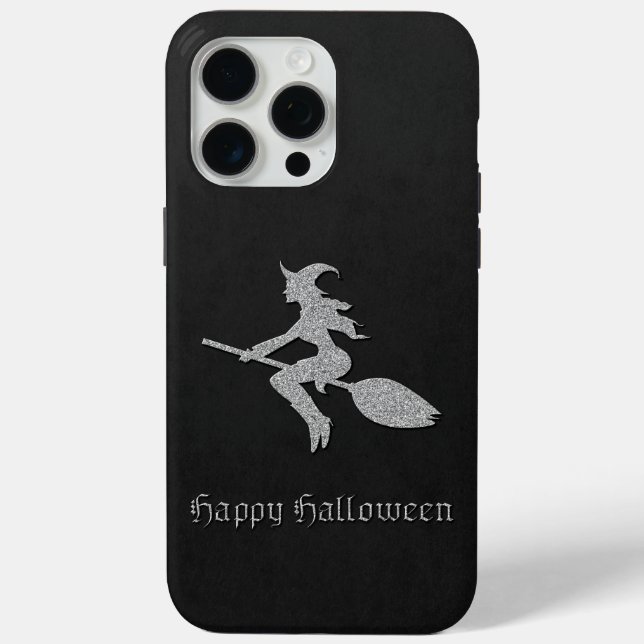 Silver Flying Witch Halloween Case-Mate iPhone Case (Back)