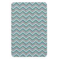 Silver Foil and Teal ZigZag