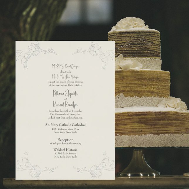 Silver Foil Beige Two Venue Both Parents Wedding F (Creator Uploaded)