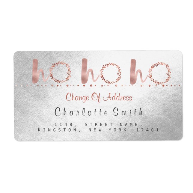 Silver Foil Change Address Labels (Front)
