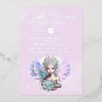 Silver foil fairy princess rose flower iridescent