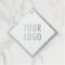 Silver Foil Hang Tags Custom Logo Diamond Shaped