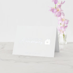 Silver Foil House Home Anniversary Greeting Card